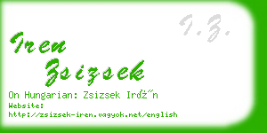 iren zsizsek business card